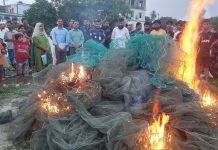 সোনারগাঁওয়ে ৫০ হাজার মিটার কারেন্ট জাল জব্দ