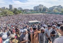 আইনজীবী সাইফুল ইসলাম আলিফের জানাজায় মানুষের ঢল
