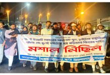 সোনারগাঁওয়ে বৈষম্য বিরোধী ছাত্র আন্দোলনের মশাল মিছিল অনুষ্ঠিত