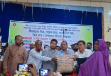 আড়াইহাজরে কৃষকের মাঝে আমন বীজ ও সার বিতরণ