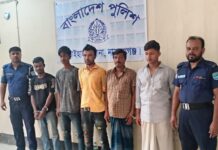 আড়াইহাজারে বিভিন্ন মামলার ৫ আসামি গ্রেপ্তার